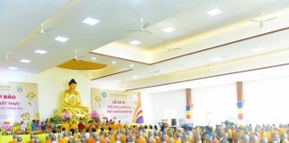 TP. HCM: TỊNH THẤT LONG HƯNG (Q. BÌNH TÂN) AN VỊ TÔN TƯỢNG BỔN SƯ THÍCH CA VÀ QUAN THẾ ÂM