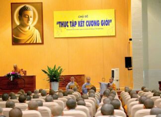 TP. HCM: ĐẠI ĐỨC THÍCH NGUYÊN HƯNG CHIA SẺ CHỦ ĐỀ “THỰC TẬP KẾT CƯƠNG GIỚI” TẠI HẠ TRƯỜNG CHÙA THANH TÂM