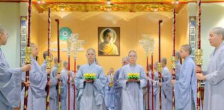BAN CUNG NGHINH GIỚI TRƯỜNG NI TẬP DỢT CHUẨN BỊ PHỤC VỤ ĐẠI GIỚI ĐÀN THANH KIỂM
